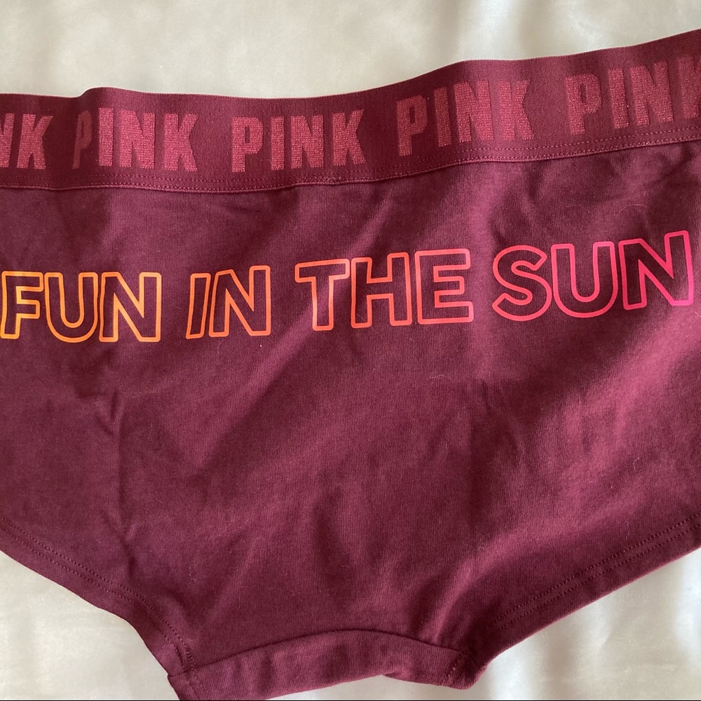 VS Pink “Fun In The Sun” Logo Boyshort NWT - Picture 7 of 10